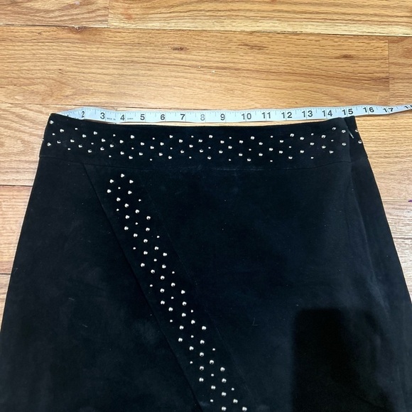 Intermix Black Suede Skirt with Silver Studs - Picture 6 of 10